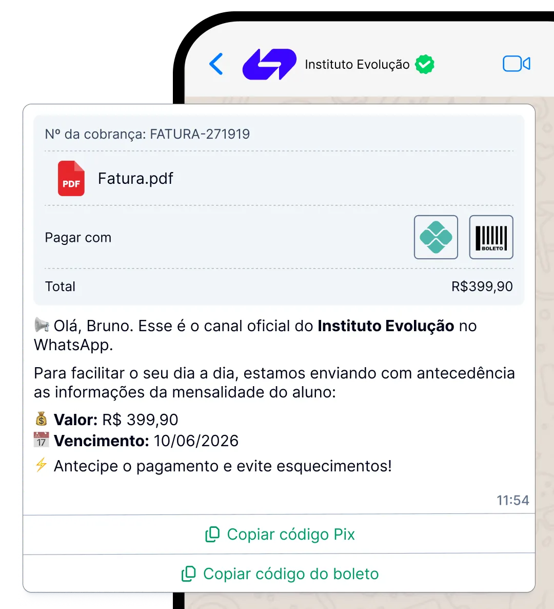 Antes do vencimento
