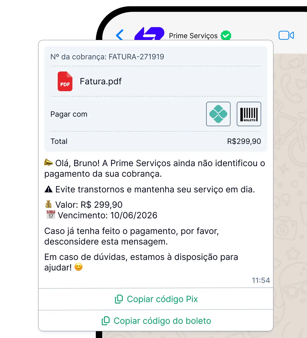 Sete dias após o vencimento