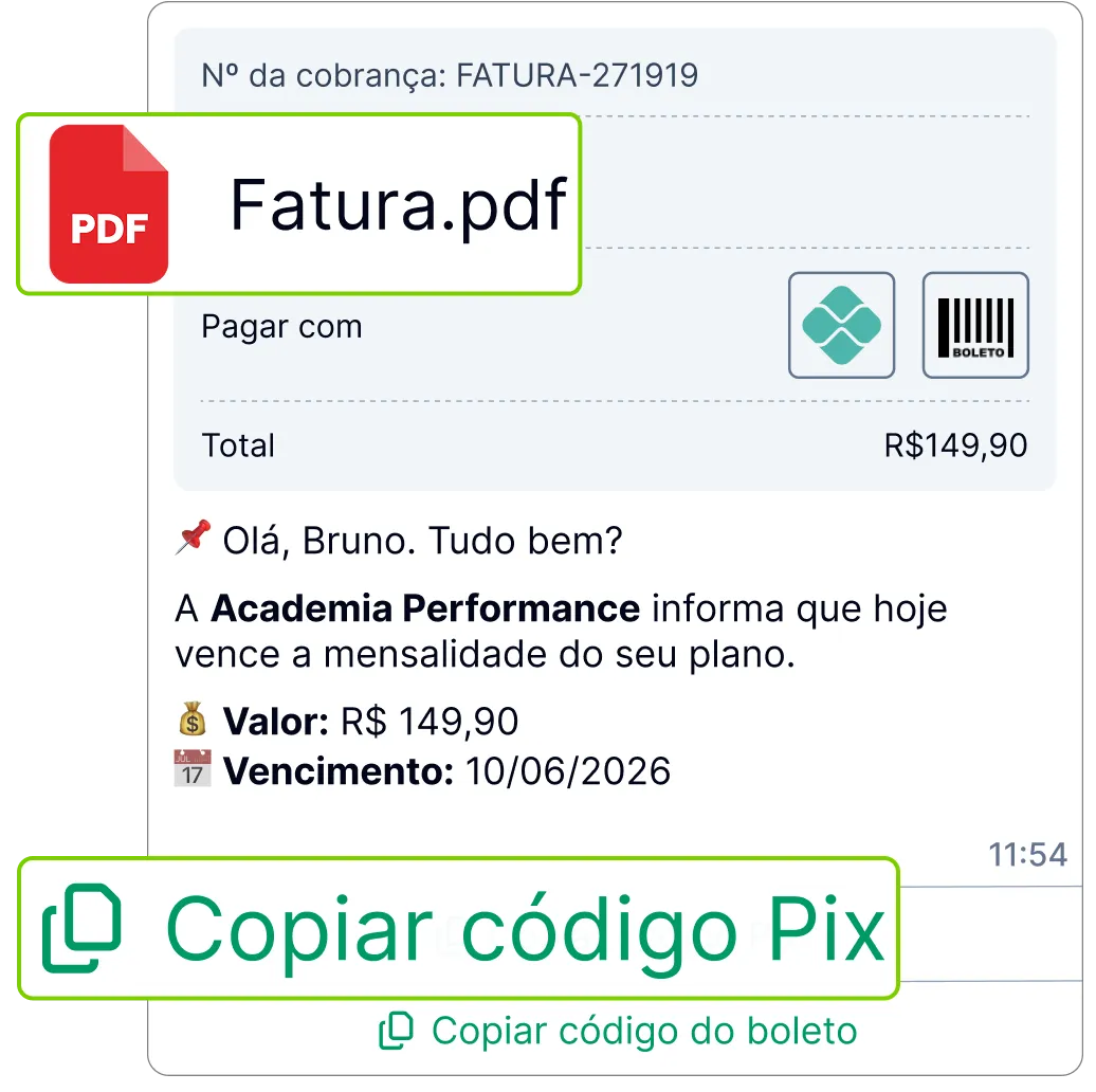 Automatize a cobrança de mensalidades da sua academia pelo WhatsApp